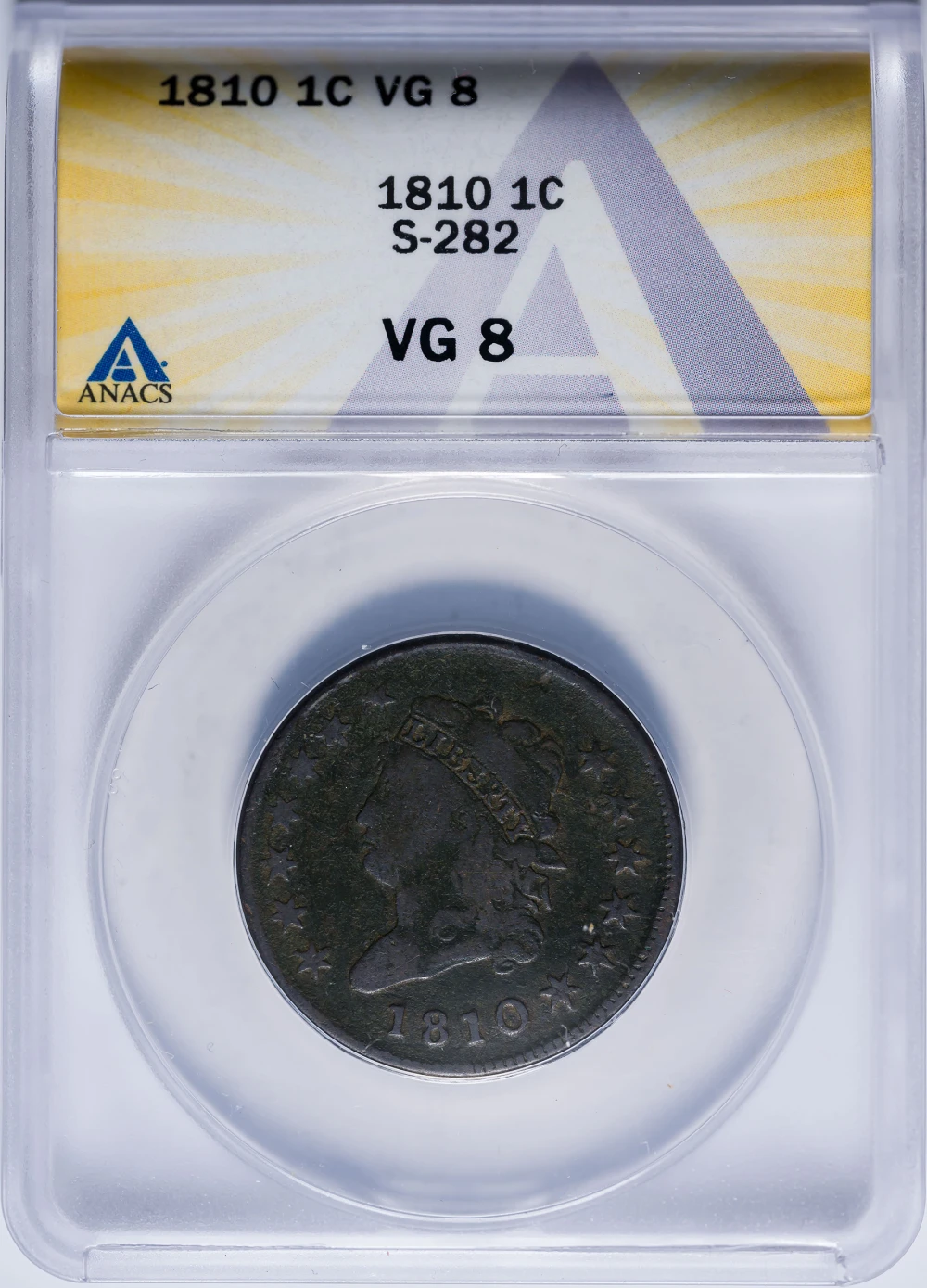 ANACS VG-8 1810 Large Cent