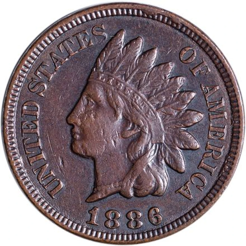 EF-40 1886 TII Indian Cent