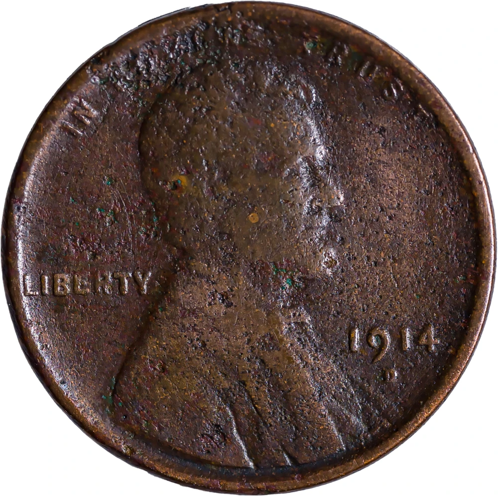 VF Details 1914-D Lincoln Cent
