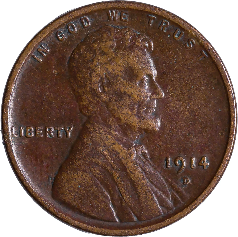 Choice VF-35 1914-D Lincoln Cent
