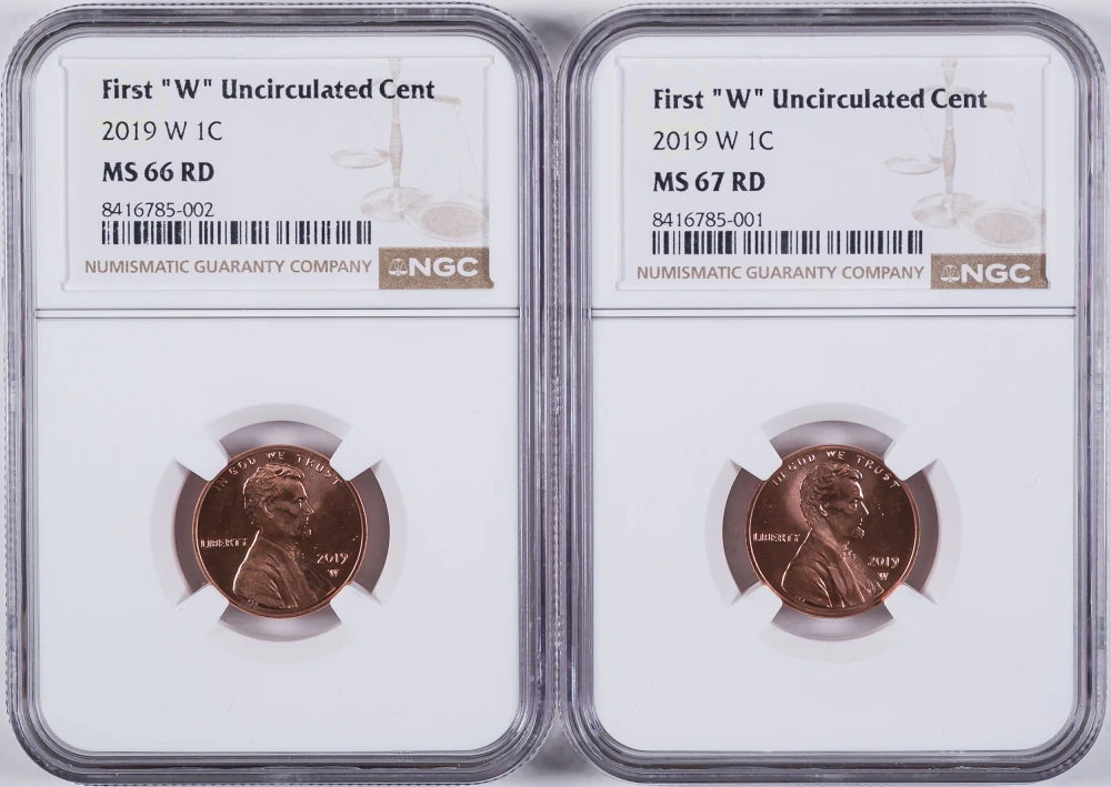 NGC 2019-W First "W" Cent Pair