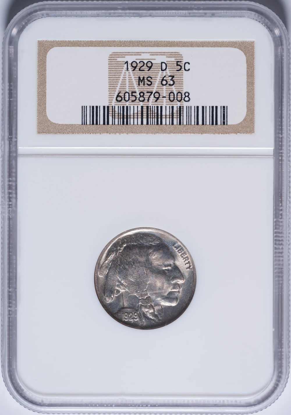 NGC MS-63 1929-D Buffalo Nickel