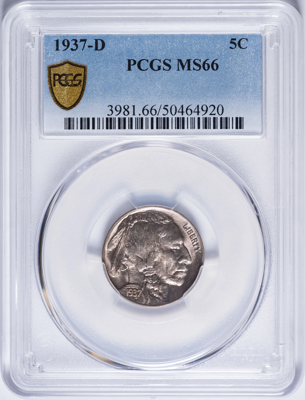 PCGS MS-66 1937-D Buffalo Nickel