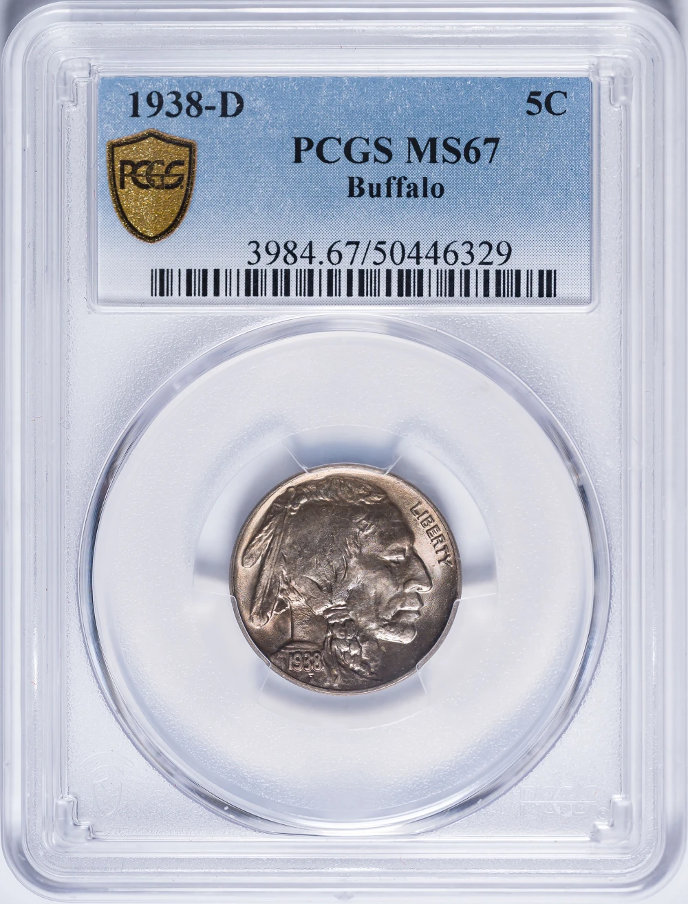 PCGS MS-67 1938-D Buffalo Nickel