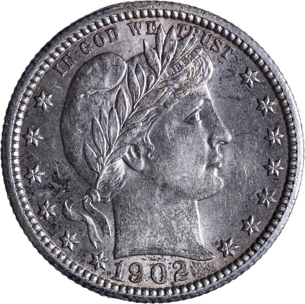 AU-58 1902-S Barber Quarter