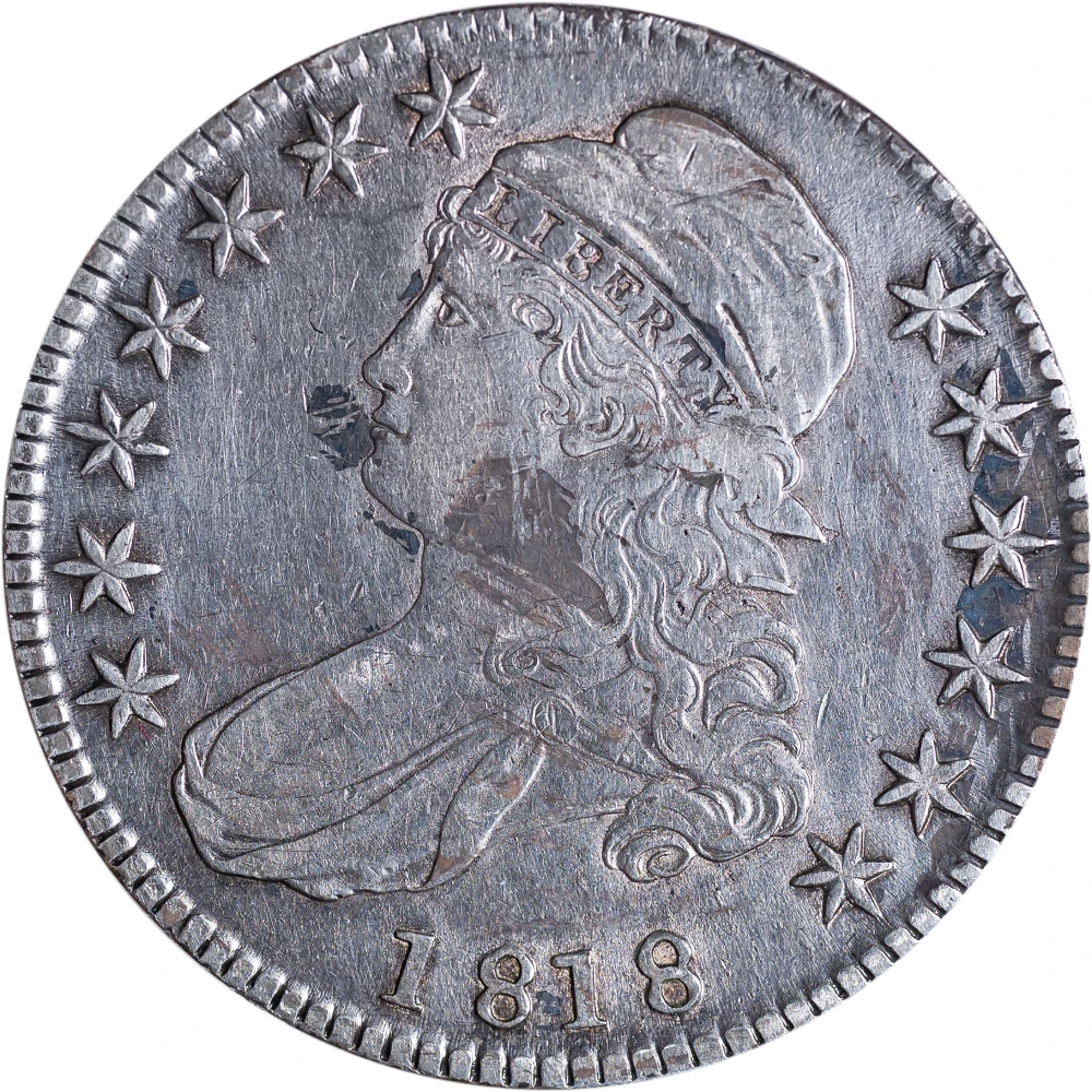 EF-40 Details 1818 Capped Bust Half Dollar
