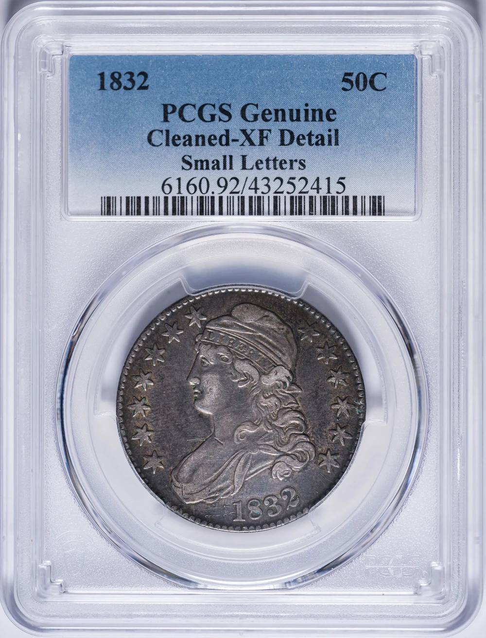PCGS EF Details 1832 Bust Half Dollar