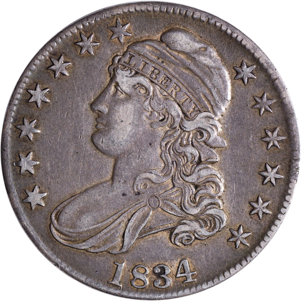 Choice EF-45 1834 Capped Bust Half Dollar