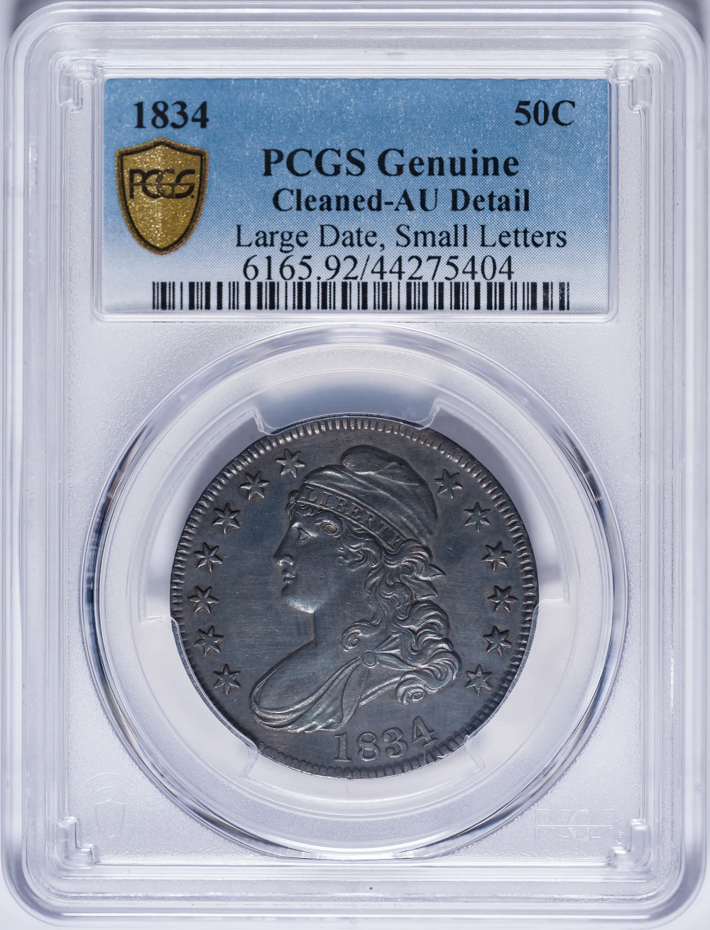 PCGS AU Details 1834 Bust Half