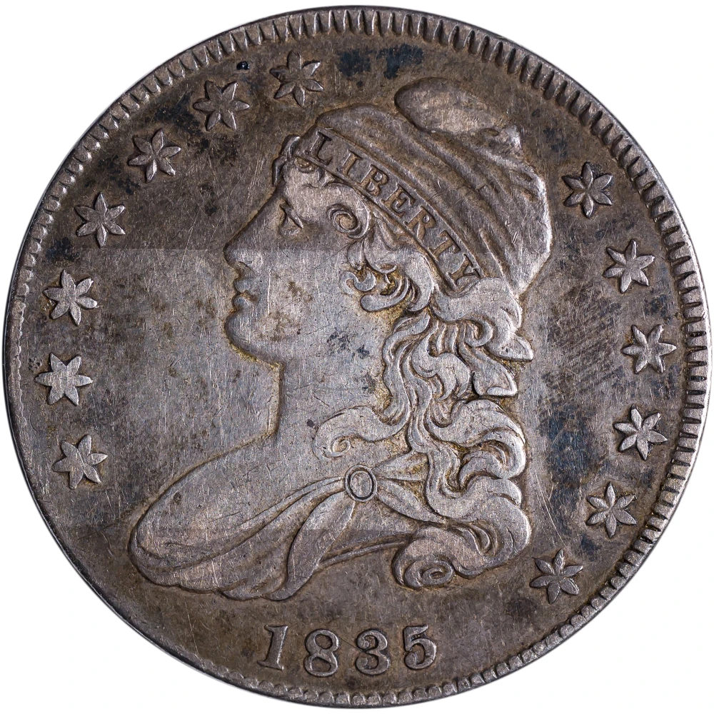 EF-40 1835 Capped Bust Half Dollar