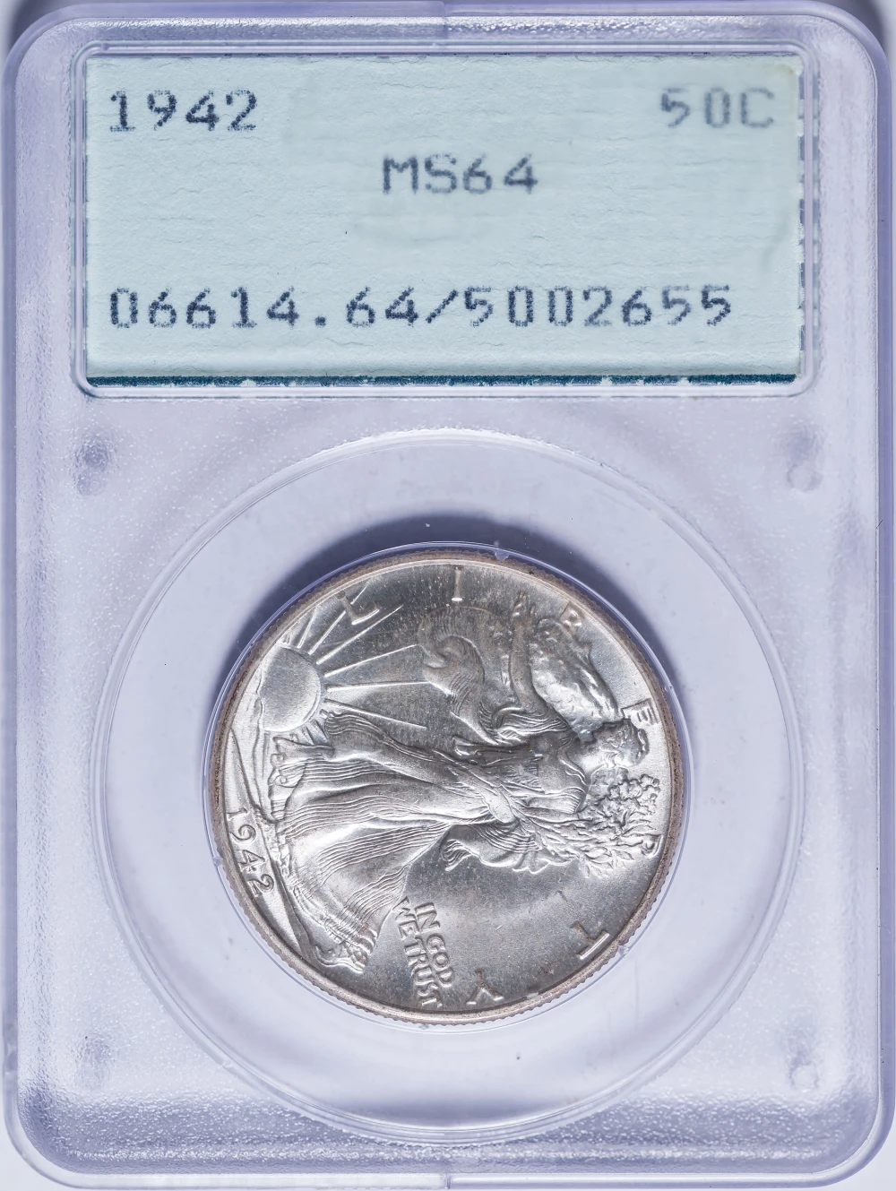 PCGS MS-64 1942 Walking Liberty Half