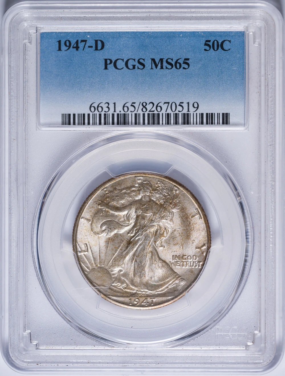 PCGS MS-65 1947-D Walking Liberty Half