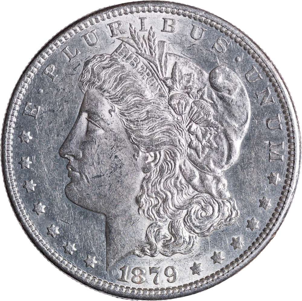 Choice AU-55 1879-S Rev.'78 Morgan Dollar