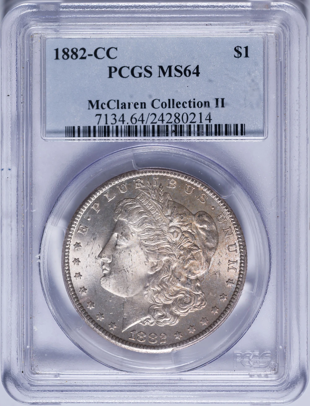 PCGS MS-64 1882-CC Morgan Dollar