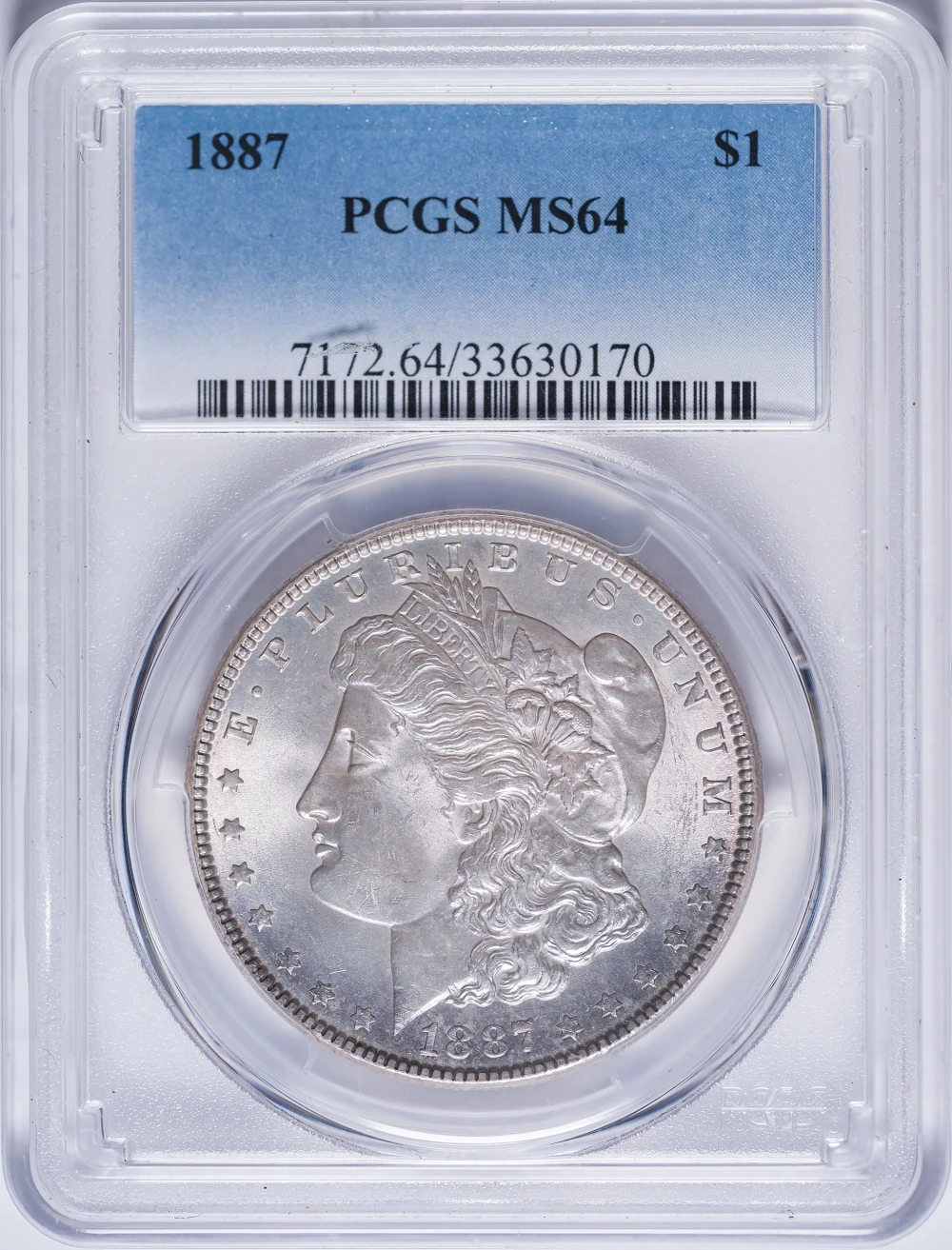 PCGS MS-64 1887 Morgan Dollar