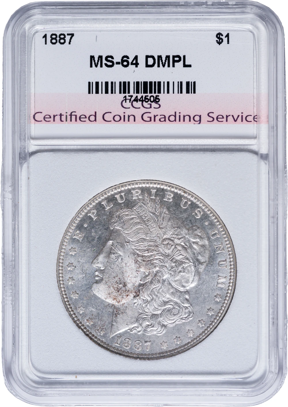 Generic Certified MS-64 DMPL 1887 Morgan Dollar