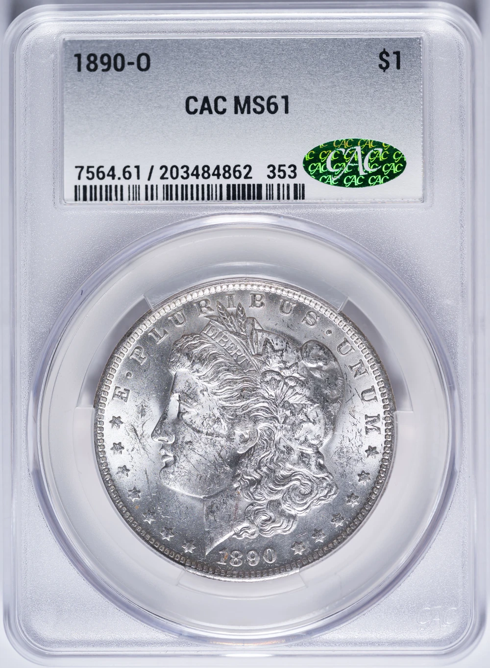 CACG MS-61 1890-O Morgan Dollar