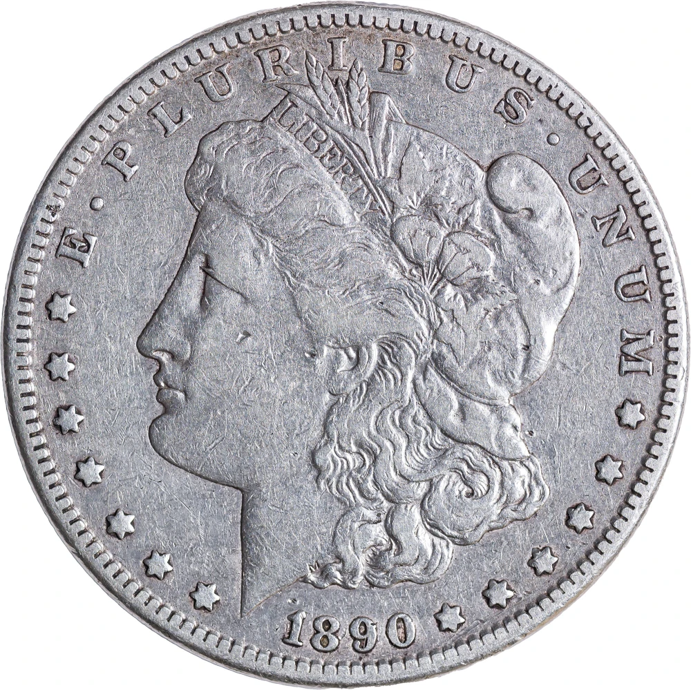 VF Details 1890-CC Morgan Dollar