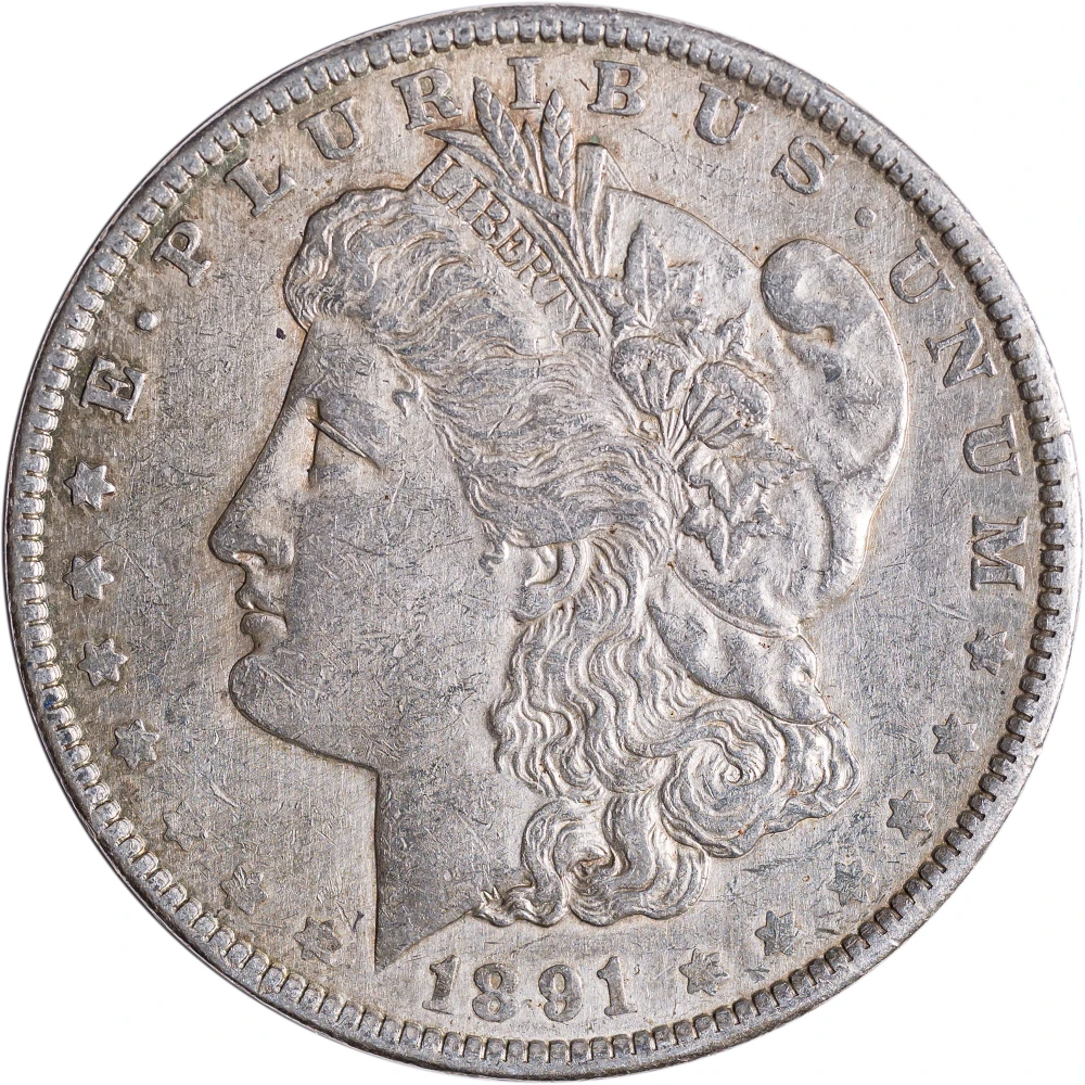 AU-50 1891-O Morgan Dollar