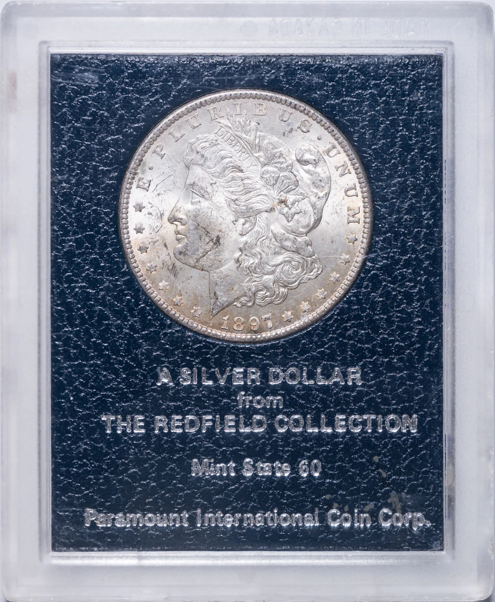 MS-60 1897 Redfield Hoard Morgan Dollar