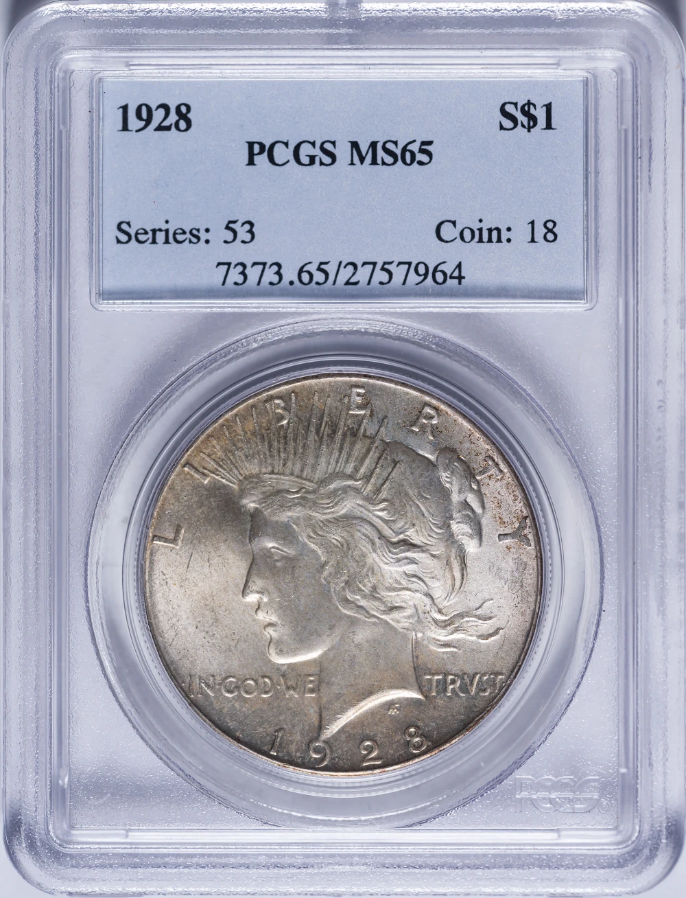 PCGS MS-65 1928 Peace Dollar