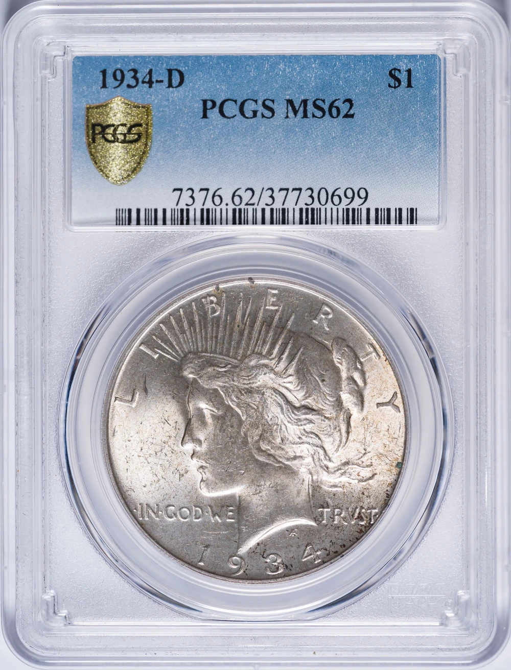 PCGS MS-62 1934-D Peace Dollar