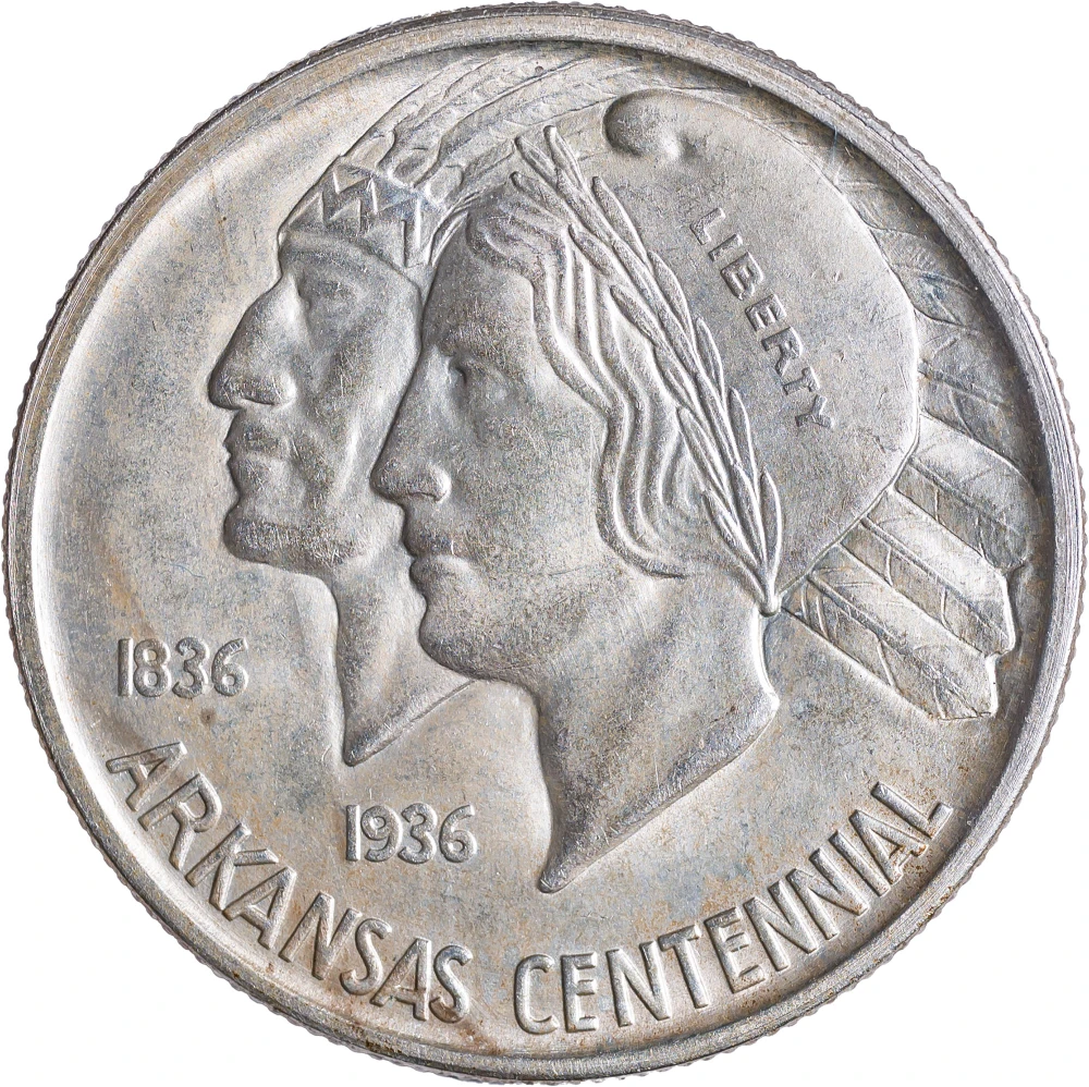 MS-62+ 1936-D Arkansas Half Dollar