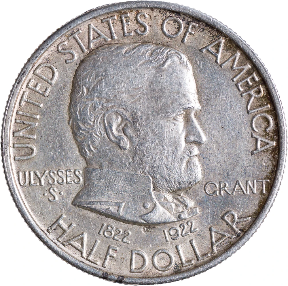 AU-50+ 1922 Grant Half Dollar