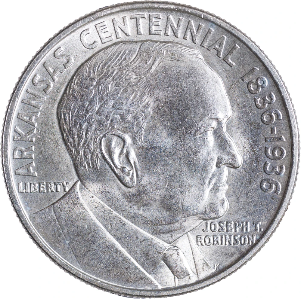 MS-62 or Finer 1936 Robinson-Arkansas Half Dollar