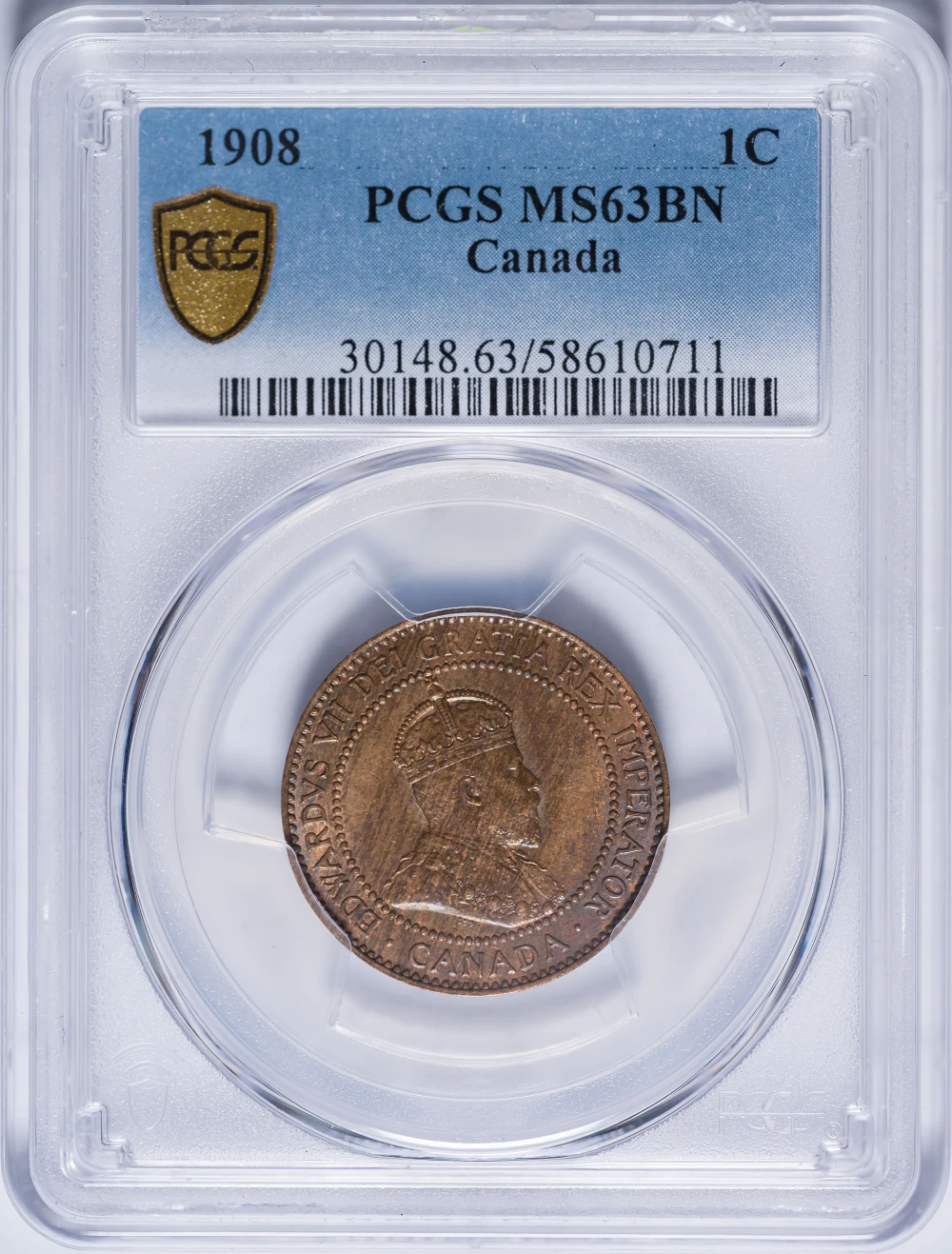Canada. PCGS MS-63 BN 1908 Large Cent