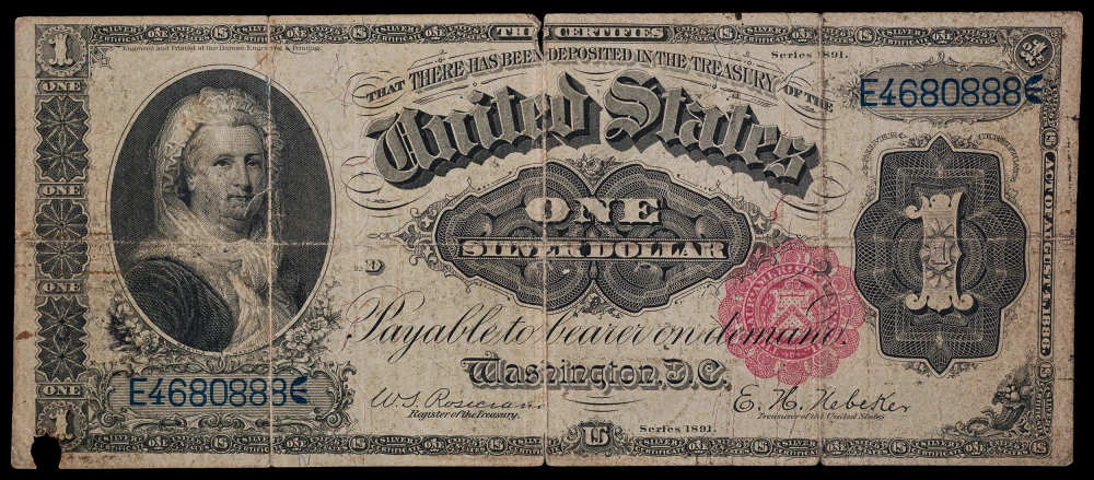 VF Details 1891 Martha Washington $1