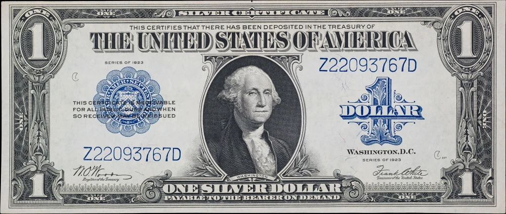 Choice AU 1923 $1 Silver Certificate