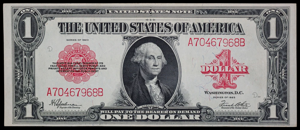 Nice AU 1923 $1 United States Note