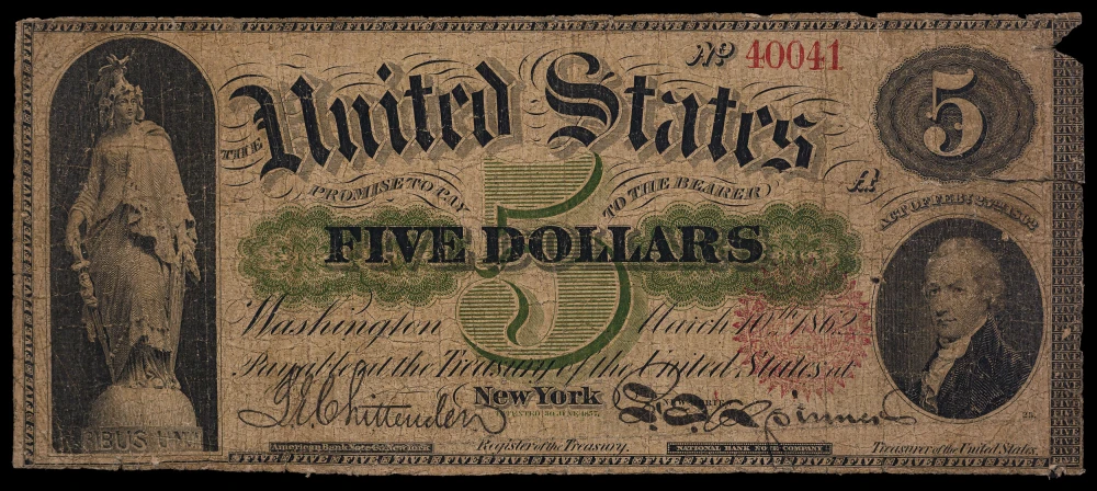 VG Details 1862 $5 Note