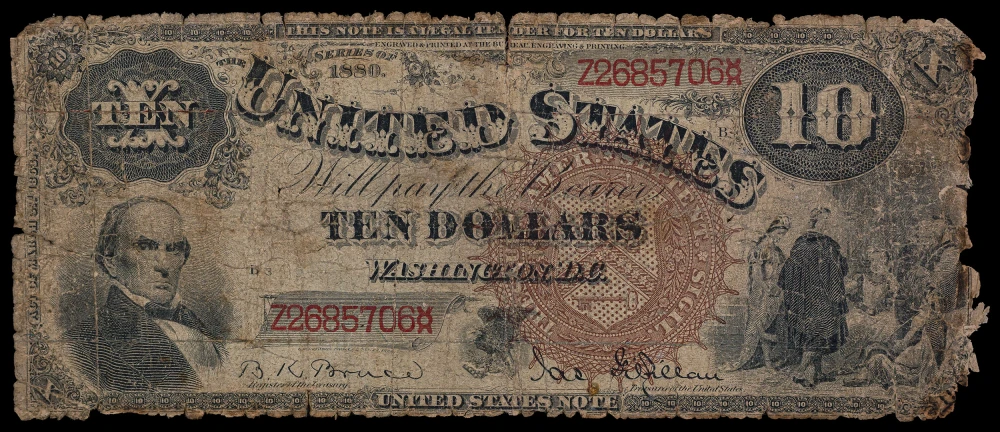 Good Details 1880 $10 United States Note