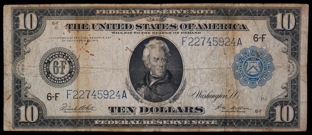 VF 1914 $10 Federal Reserve Note