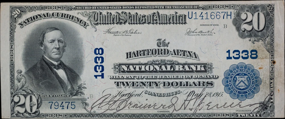 EF 1902 Plain Back $20 National Currency