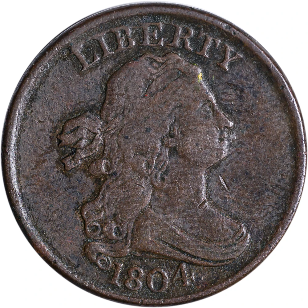 VF-20 1804 Spiked Chin Half Cent