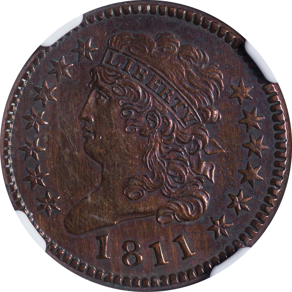 NGC AU Details 1811 Half Cent