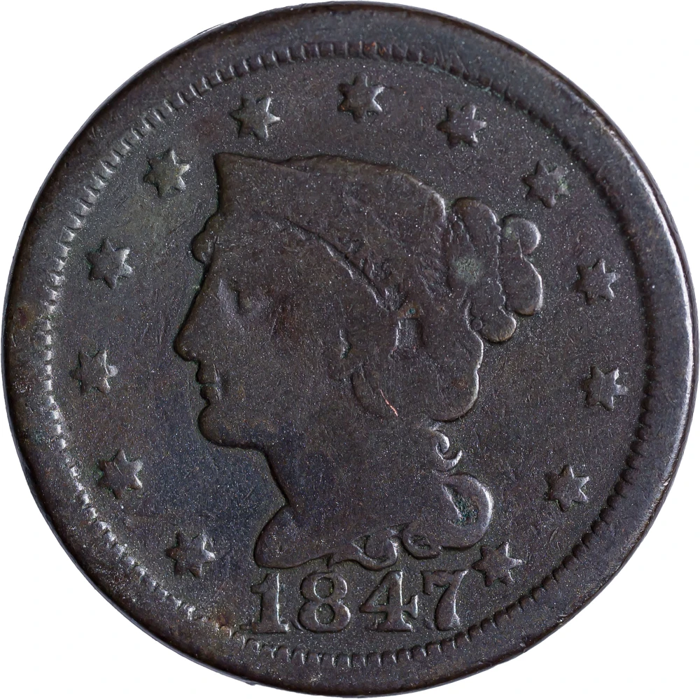 VG-8 1847 Large Date/Small Date Large Cent