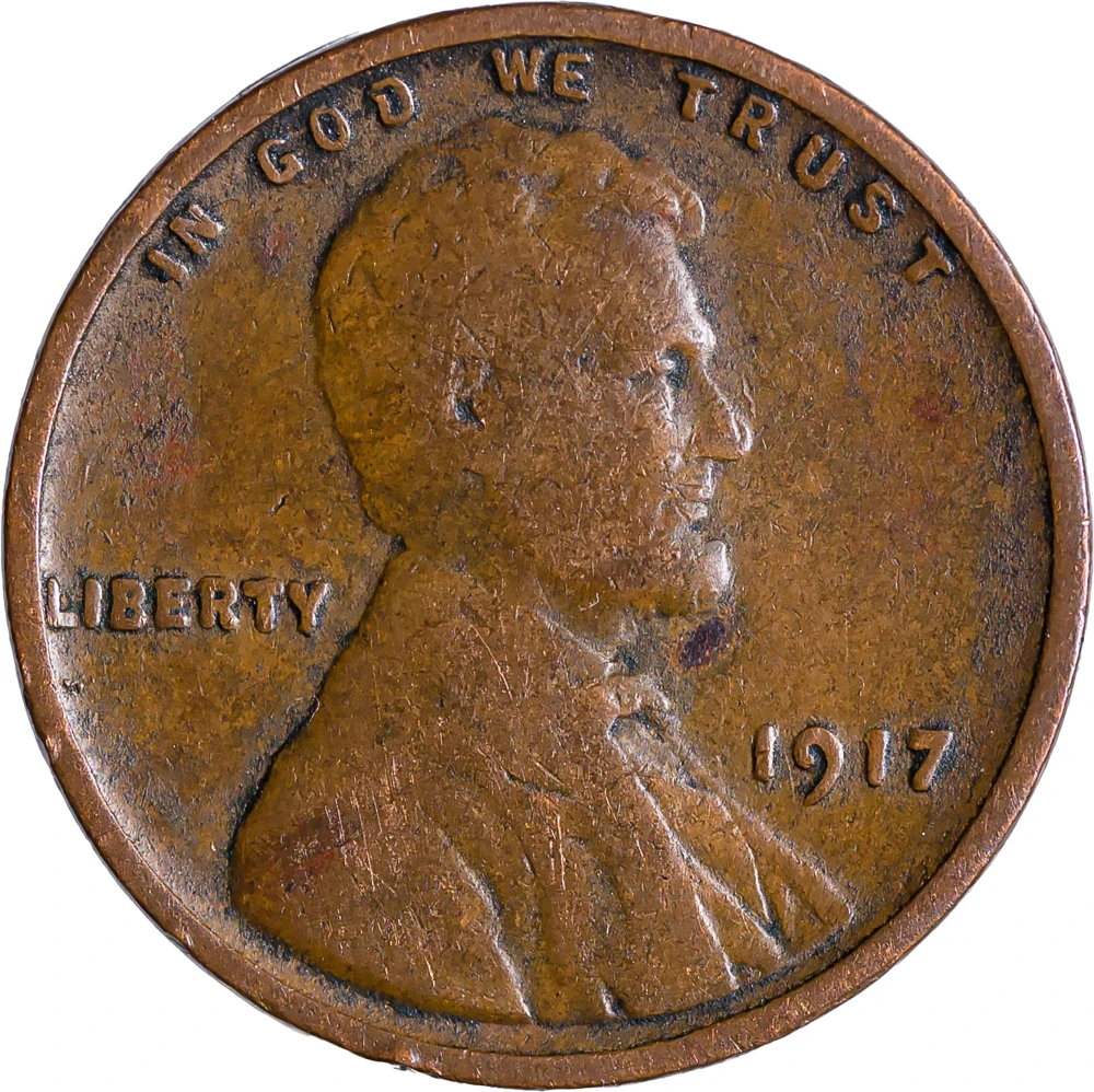 VG-8 1917 Double Die Lincoln Cent