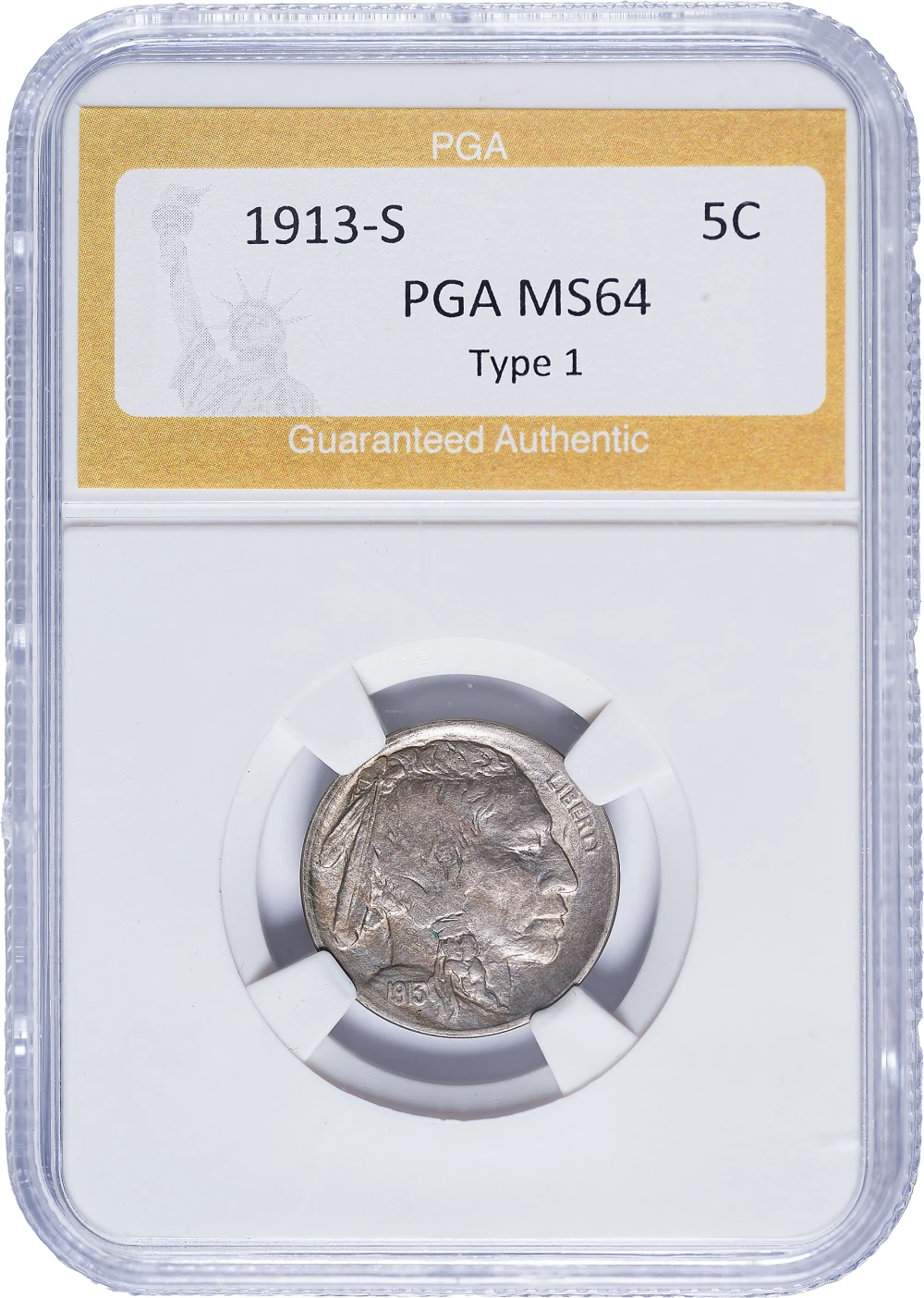 Generic Certified 1913-S Type I Buffalo Nickel
