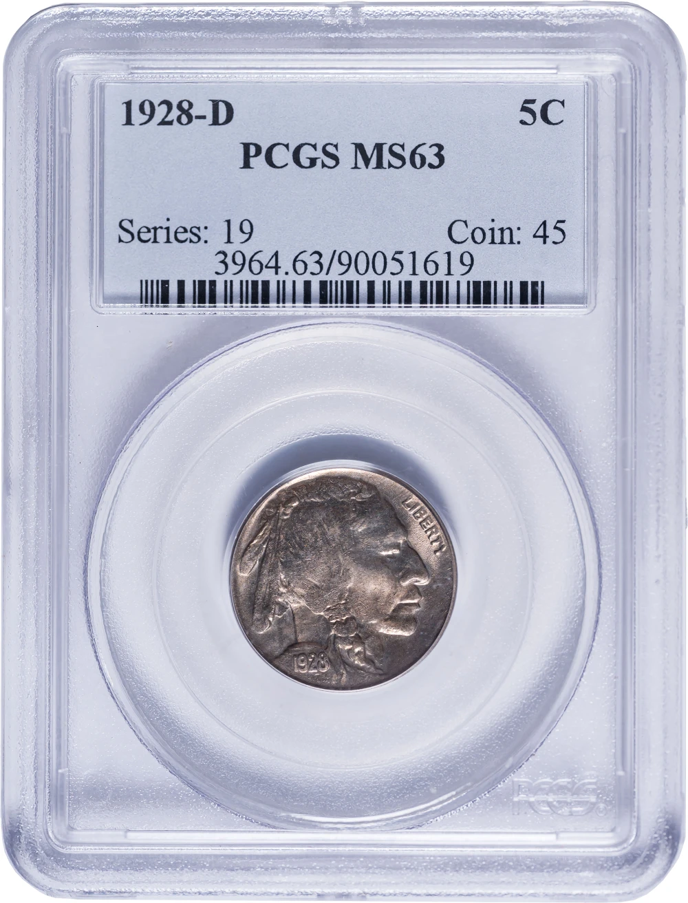 PCGS MS-63 1928-D Buffalo Nickel