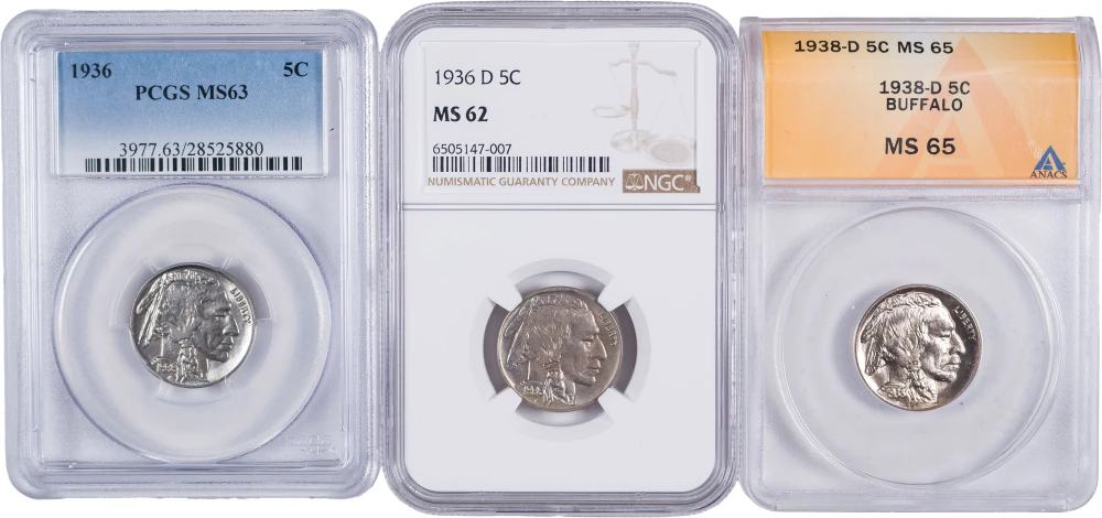 Certified 1930's Buffalo Trio