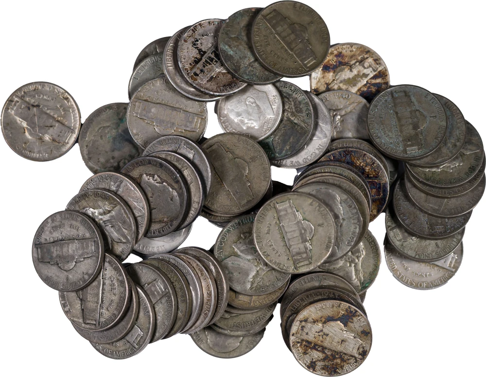 61 Pieces Of 1942-45 Silver War Nickels
