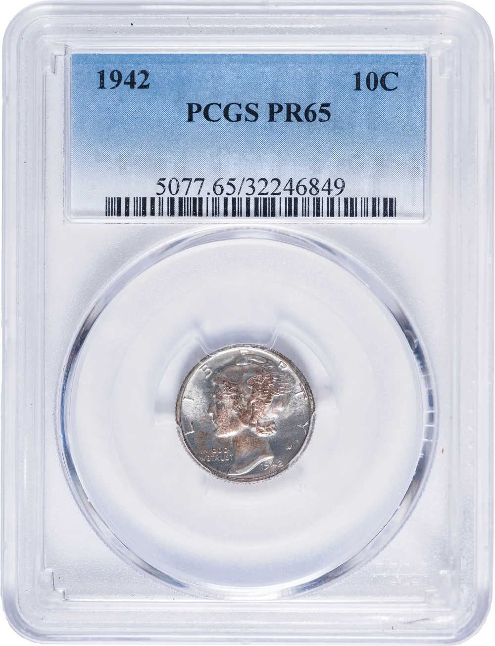 PCGS Proof-65 1942 Mercury Dime