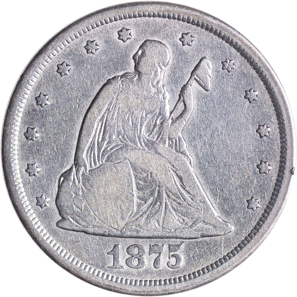 Fine-15 Details 1875-CC Twenty-Cents