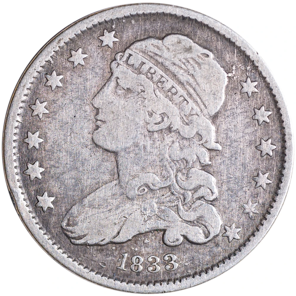 Fine-12 1833 Capped Bust Quarter