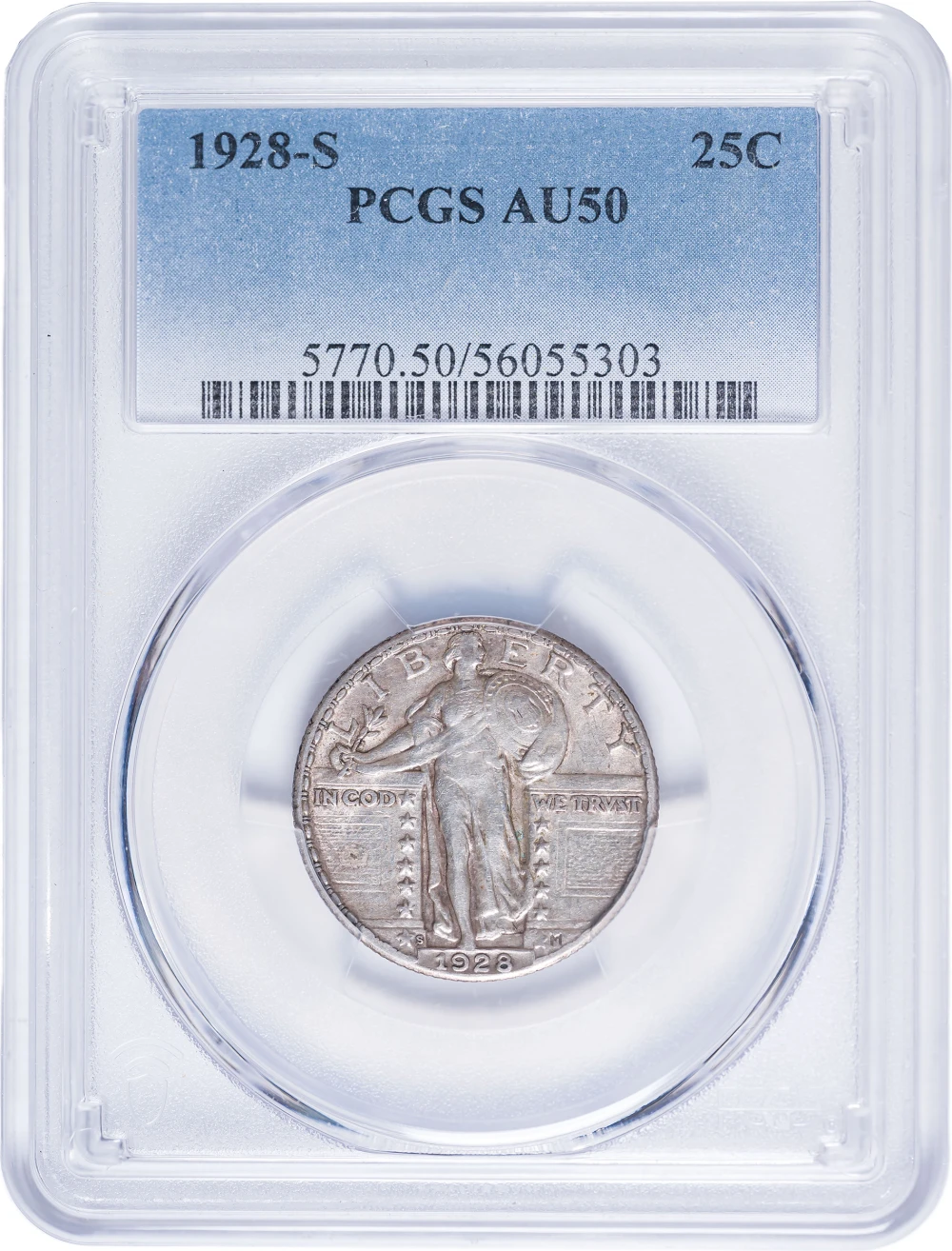 PCGS AU-50 1918-S Standing Liberty Quarter