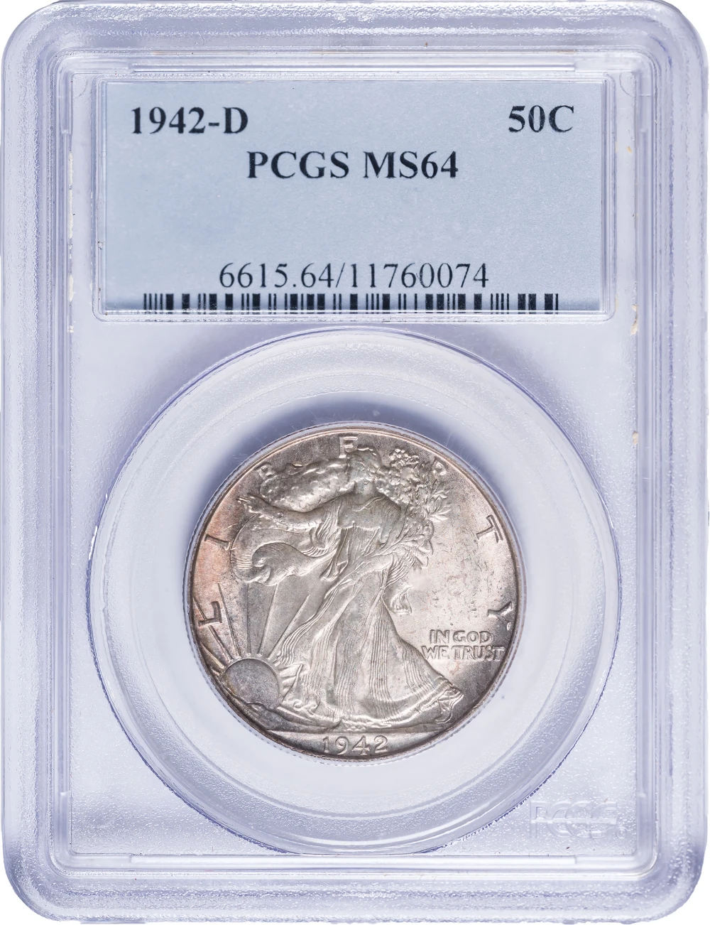 PCGS MS-64 1942-D Walking Liberty Half